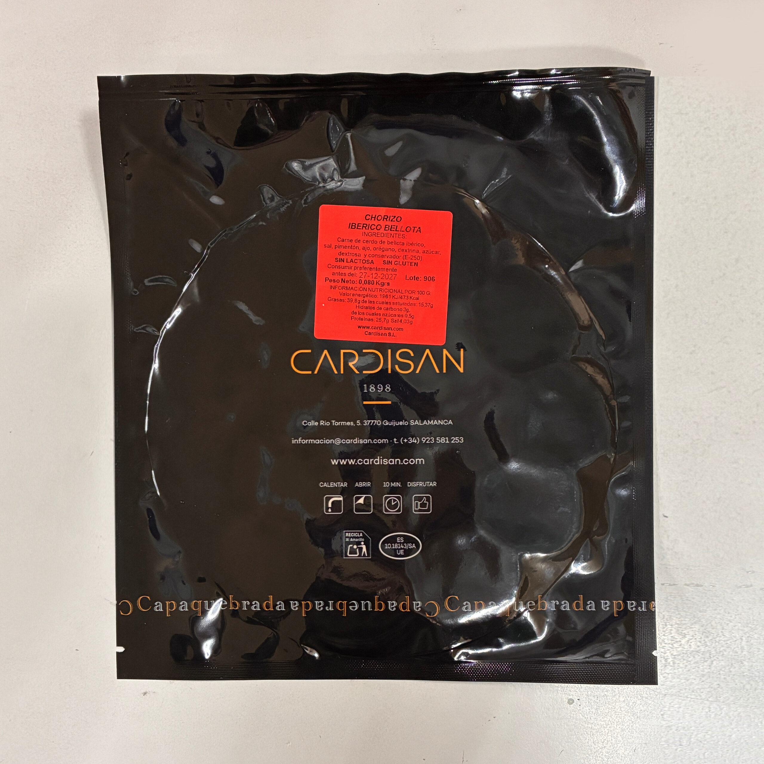 チョリソ・イベリコ・ベジョータ スライス 商品写真