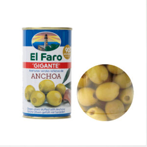 オリーブの実 マンサニージャ(種無し・アンチョビ入り) 350g(固形量150g)